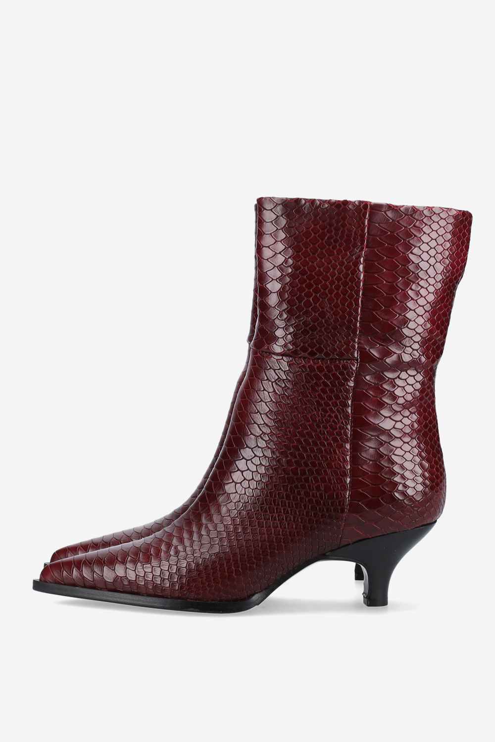 Pitone leather ankle boots