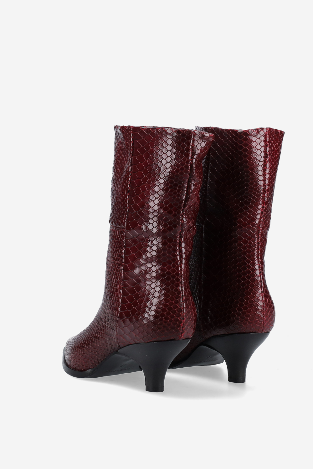 Pitone leather ankle boots