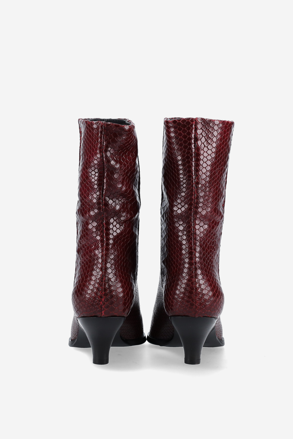Pitone leather ankle boots