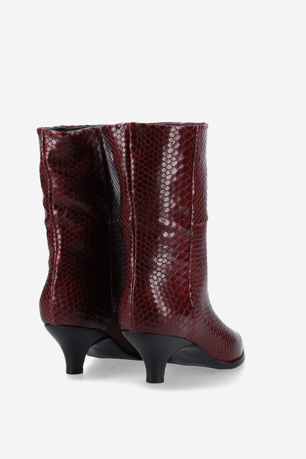 Pitone leather ankle boots