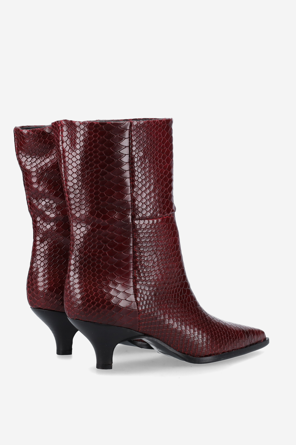 Pitone leather ankle boots