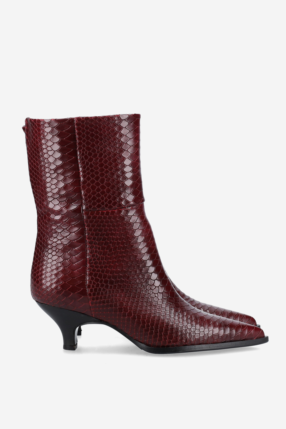 Pitone leather ankle boots