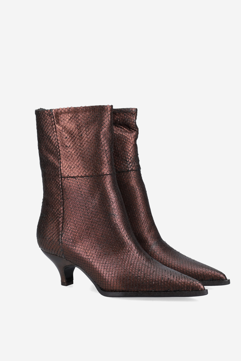 Pitone leather ankle boots