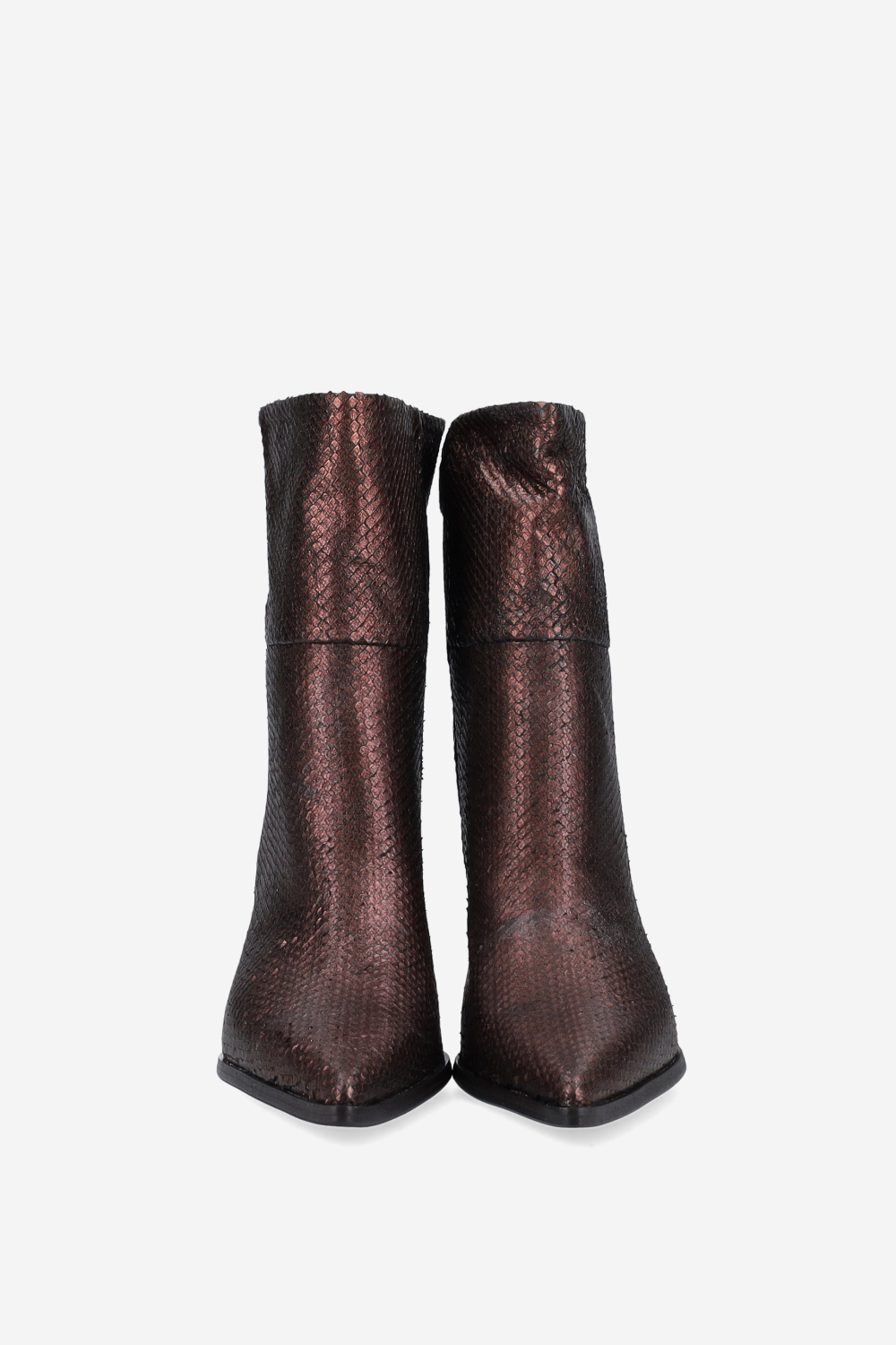 Pitone leather ankle boots