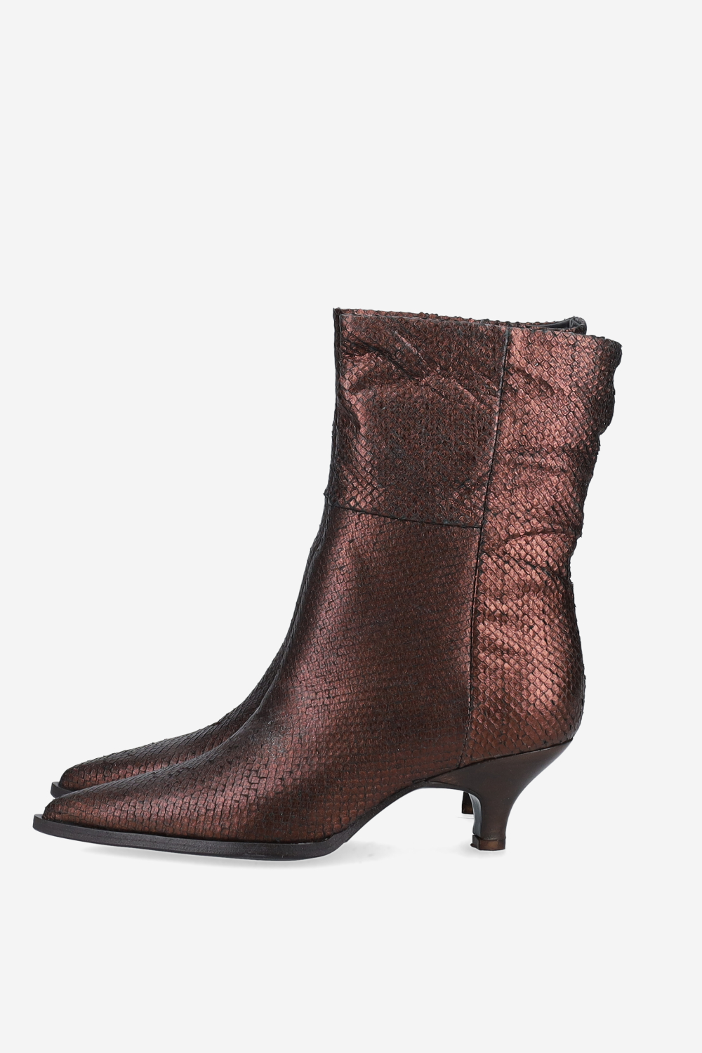 Pitone leather ankle boots