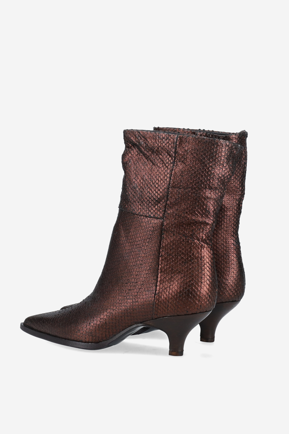 Pitone leather ankle boots