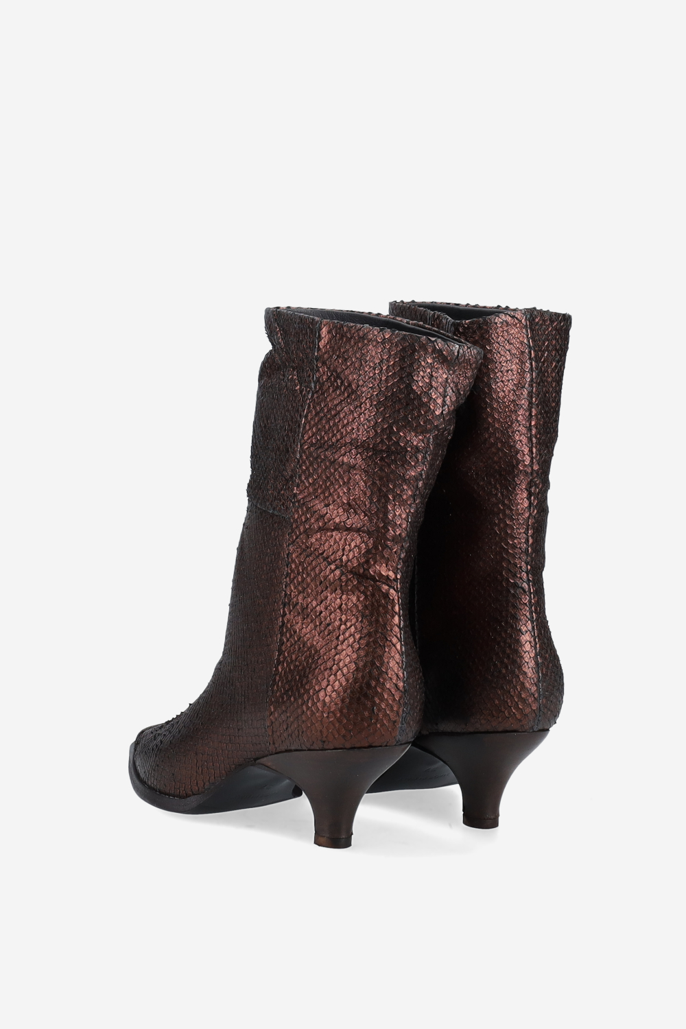 Pitone leather ankle boots