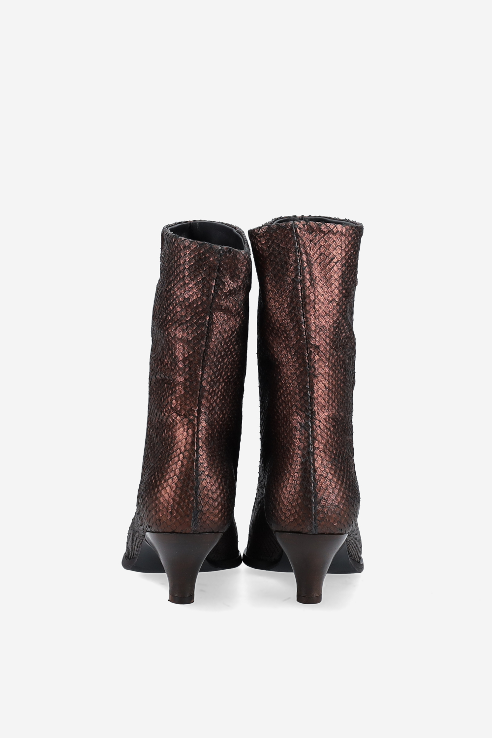 Pitone leather ankle boots