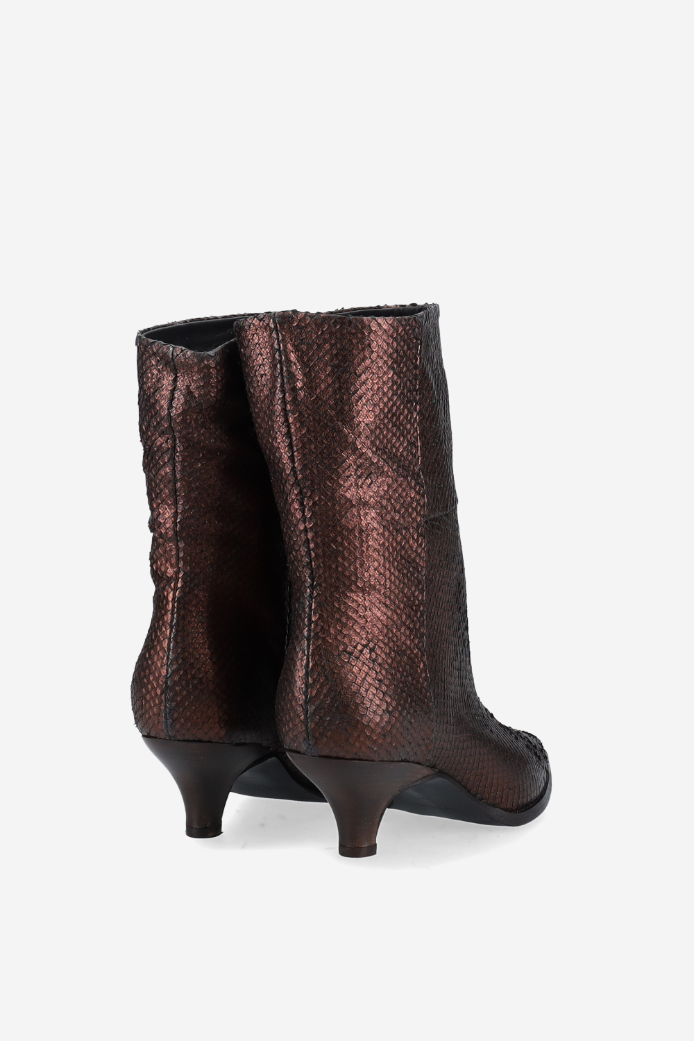 Pitone leather ankle boots