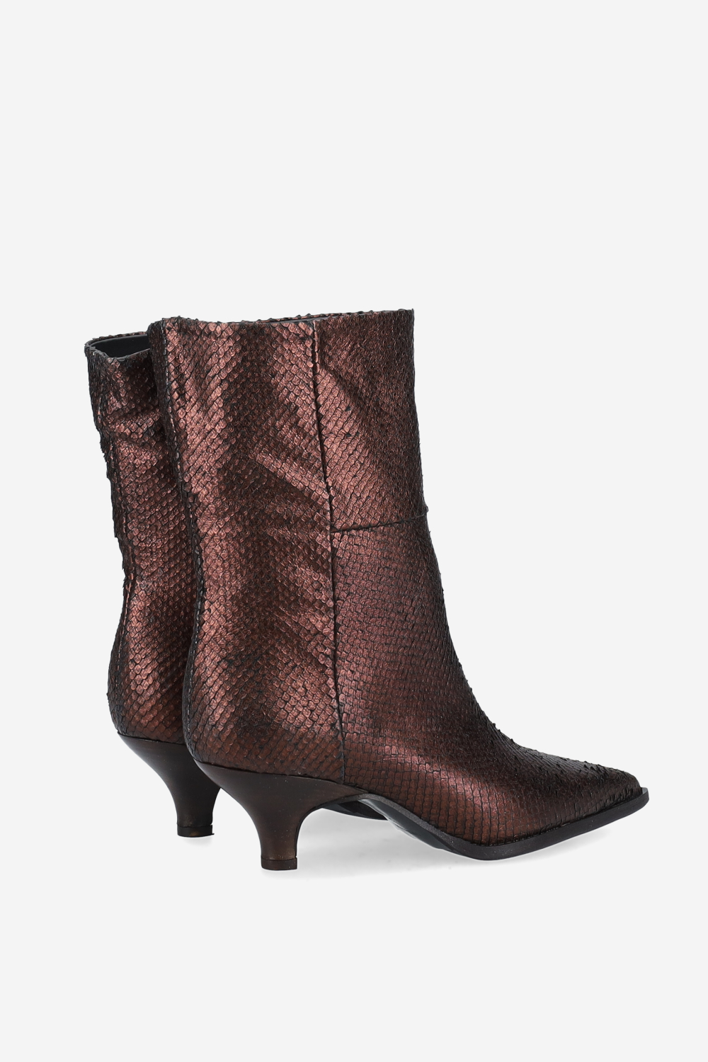 Pitone leather ankle boots