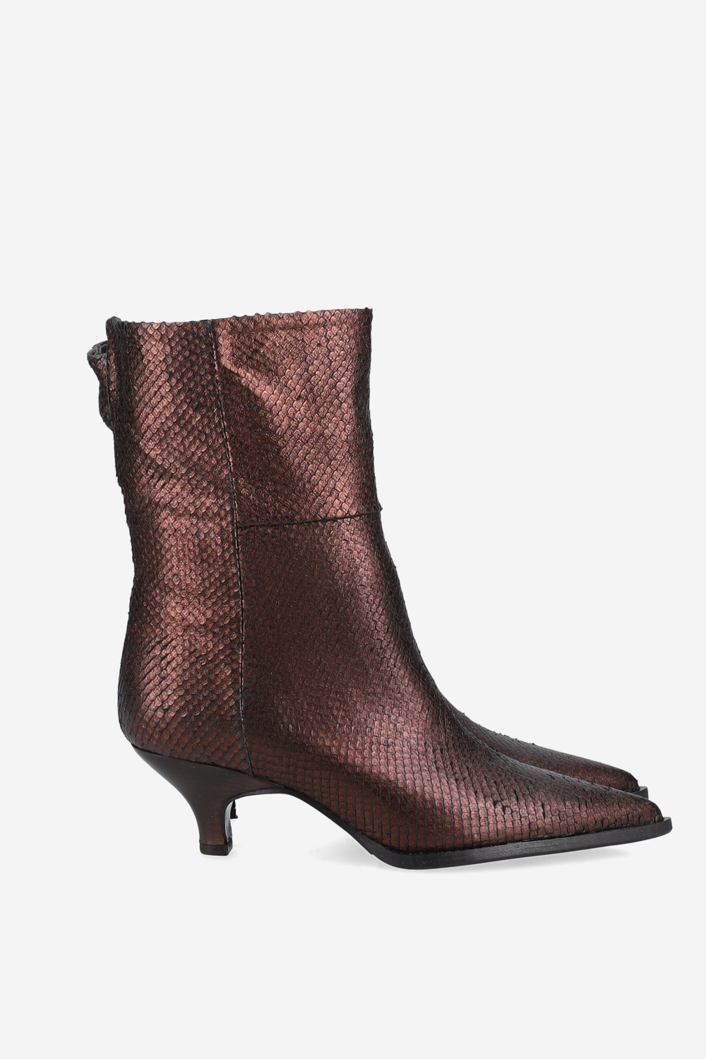 Pitone leather ankle boots