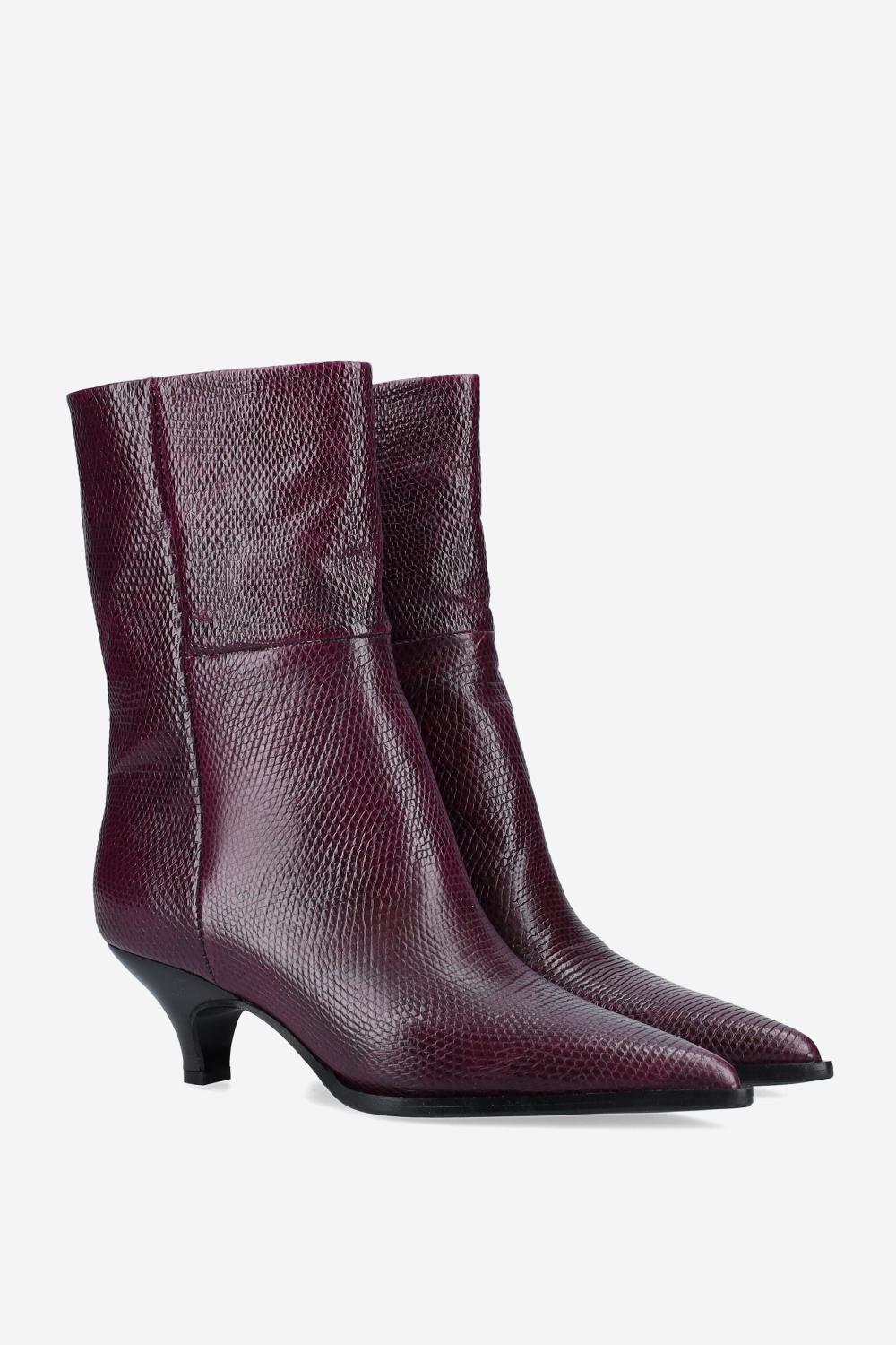 Pitone leather ankle boots