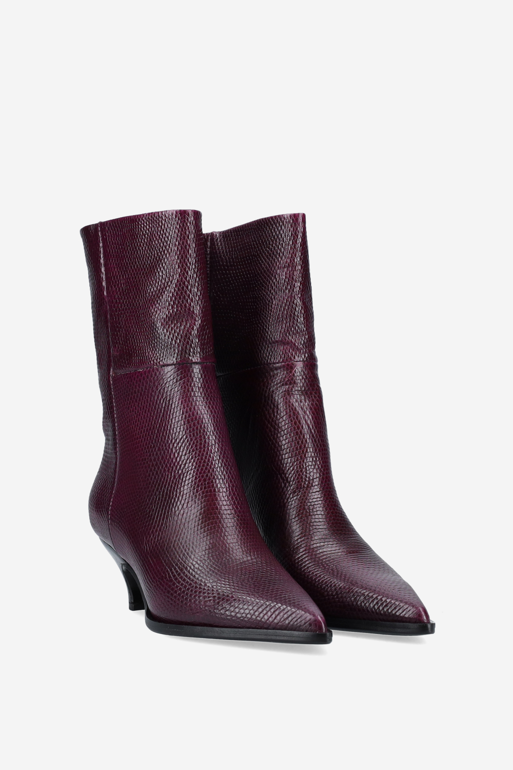 Pitone leather ankle boots