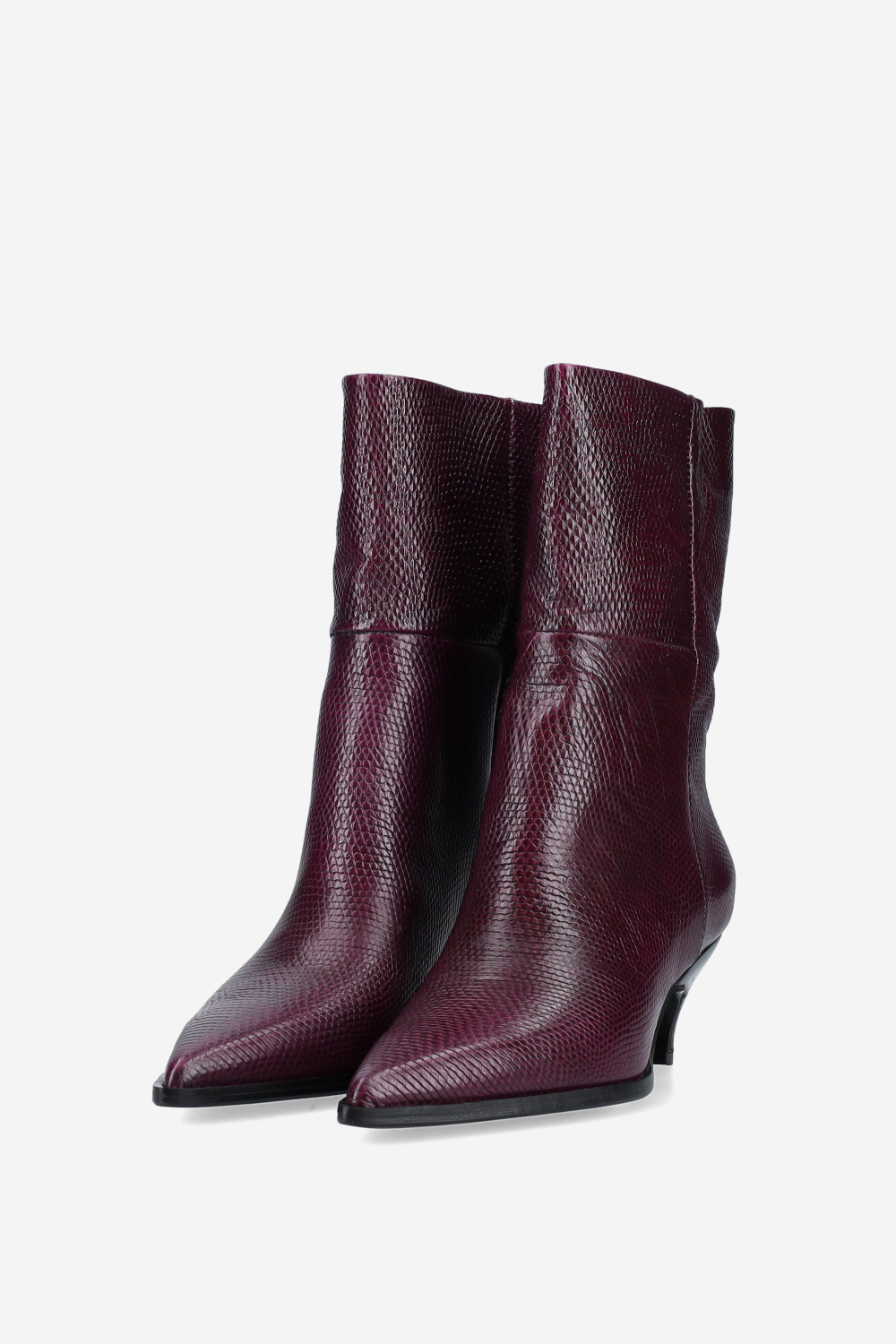 Pitone leather ankle boots