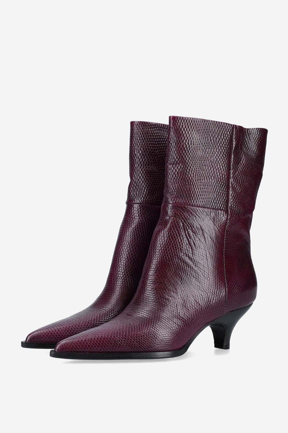 Pitone leather ankle boots