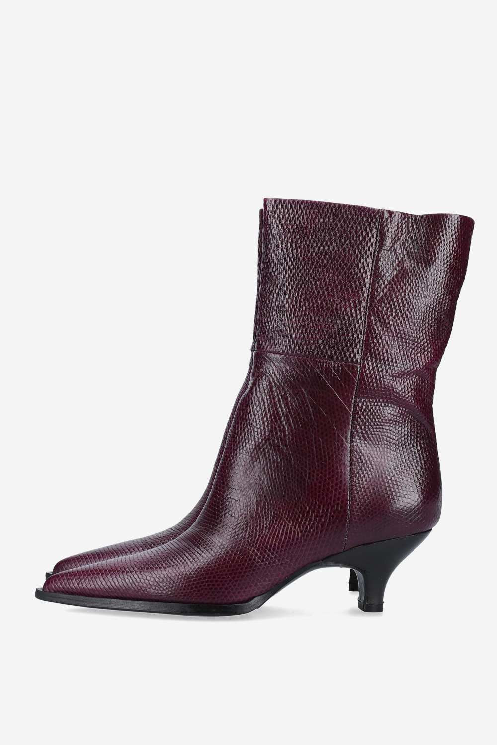 Pitone leather ankle boots