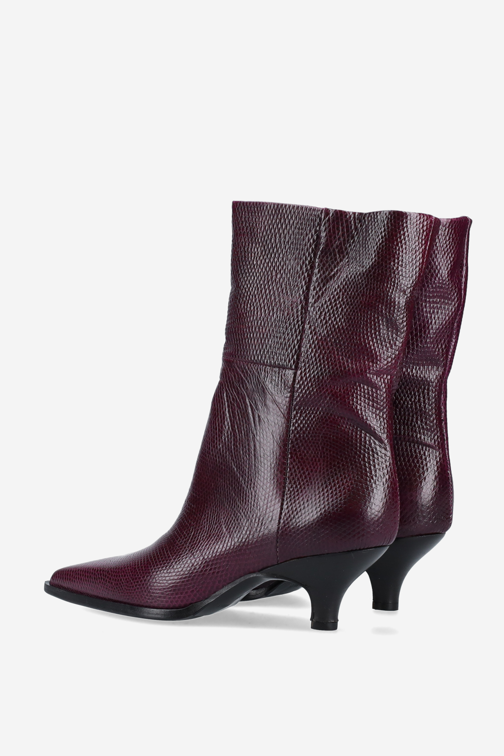 Pitone leather ankle boots