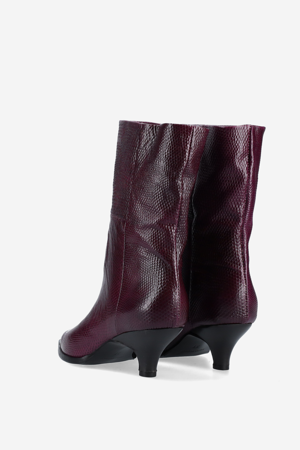 Pitone leather ankle boots