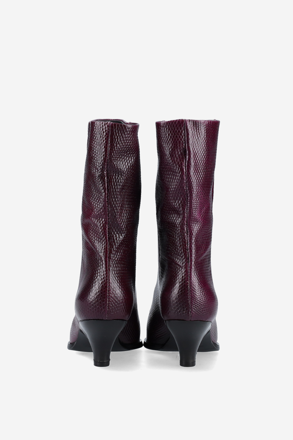 Pitone leather ankle boots