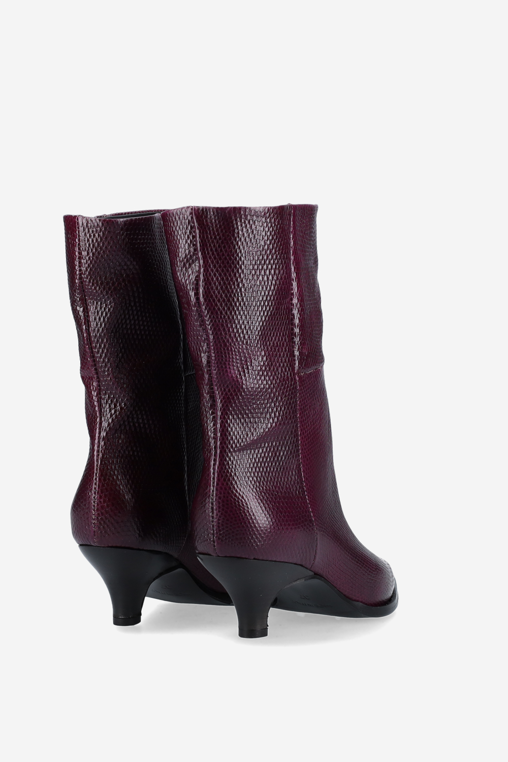 Pitone leather ankle boots