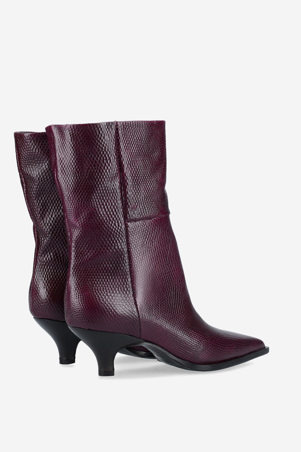 Pitone leather ankle boots