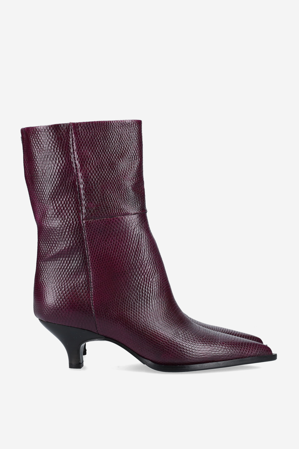 Pitone leather ankle boots
