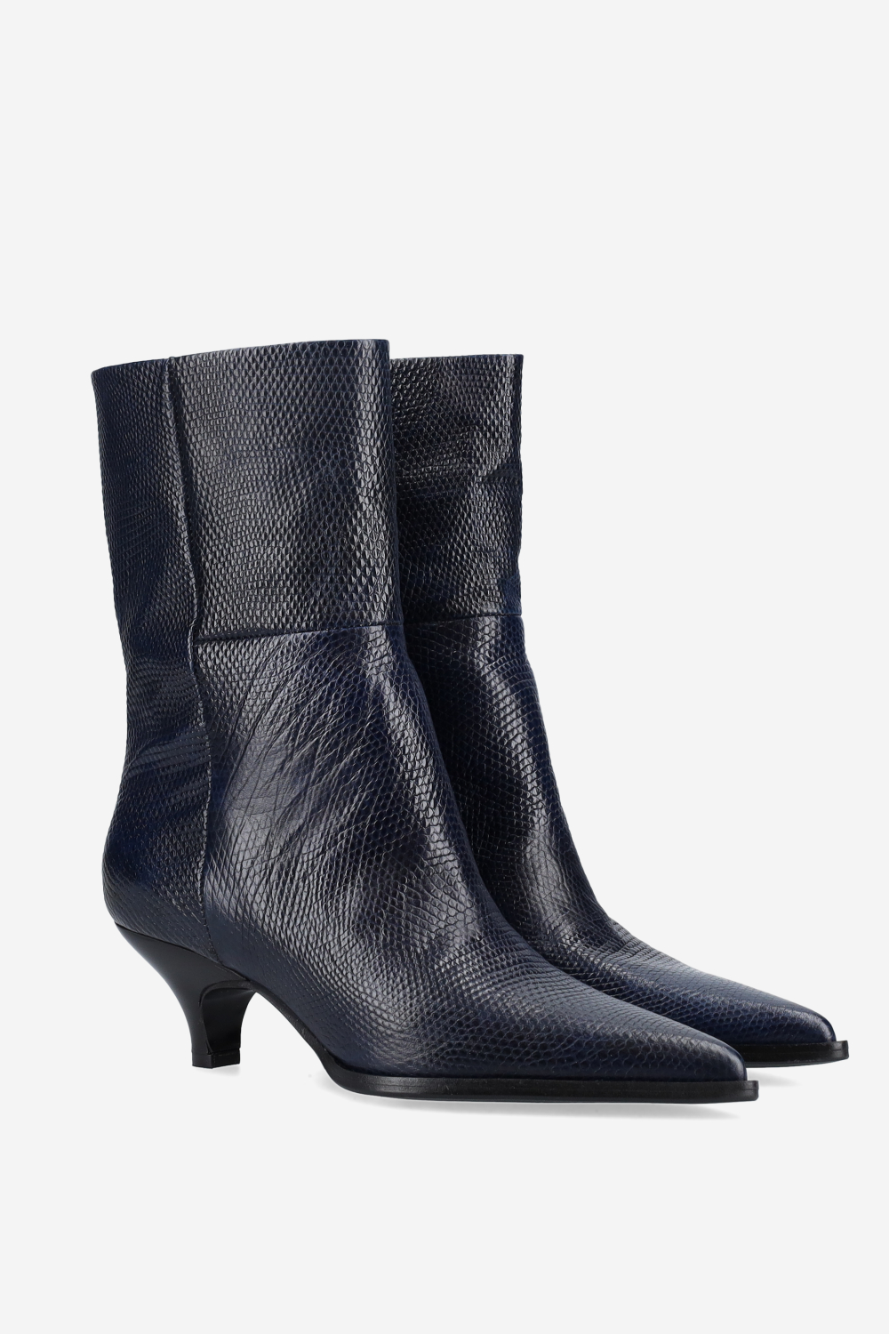 Pitone leather ankle boots