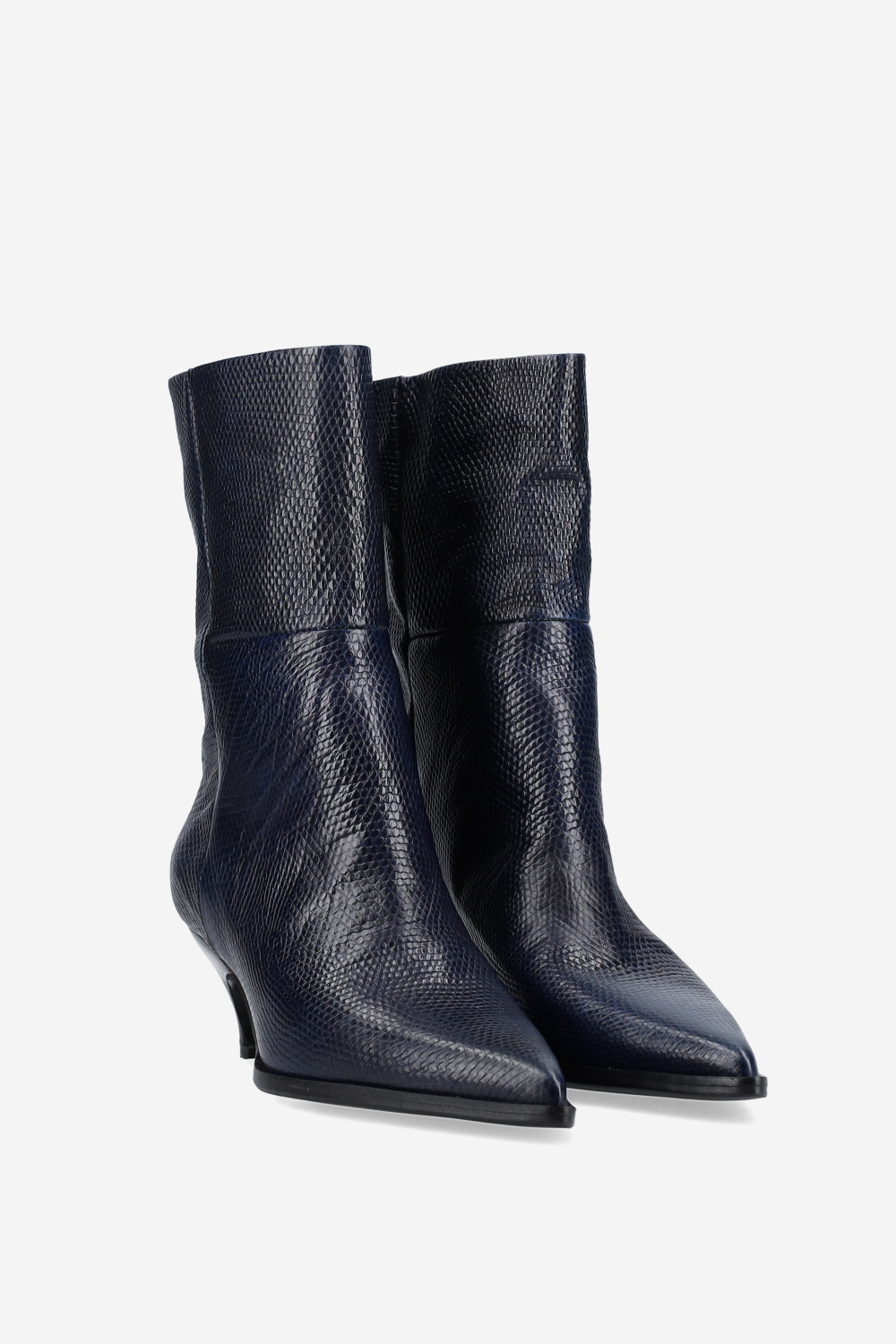 Pitone leather ankle boots
