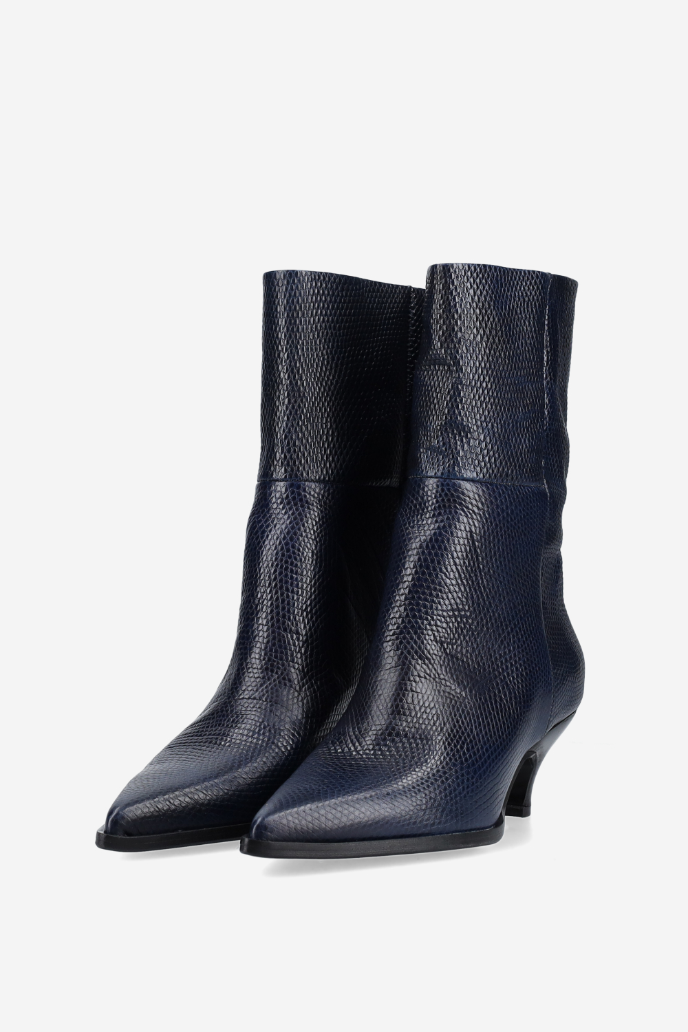 Pitone leather ankle boots
