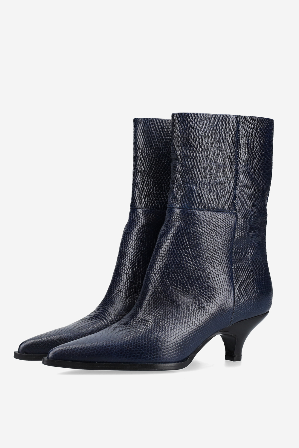 Pitone leather ankle boots
