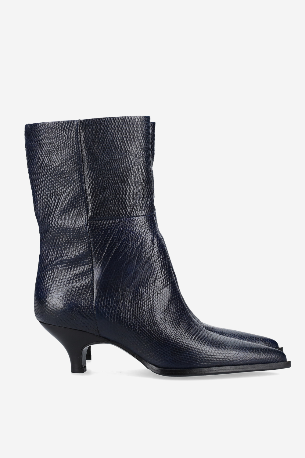 Pitone leather ankle boots