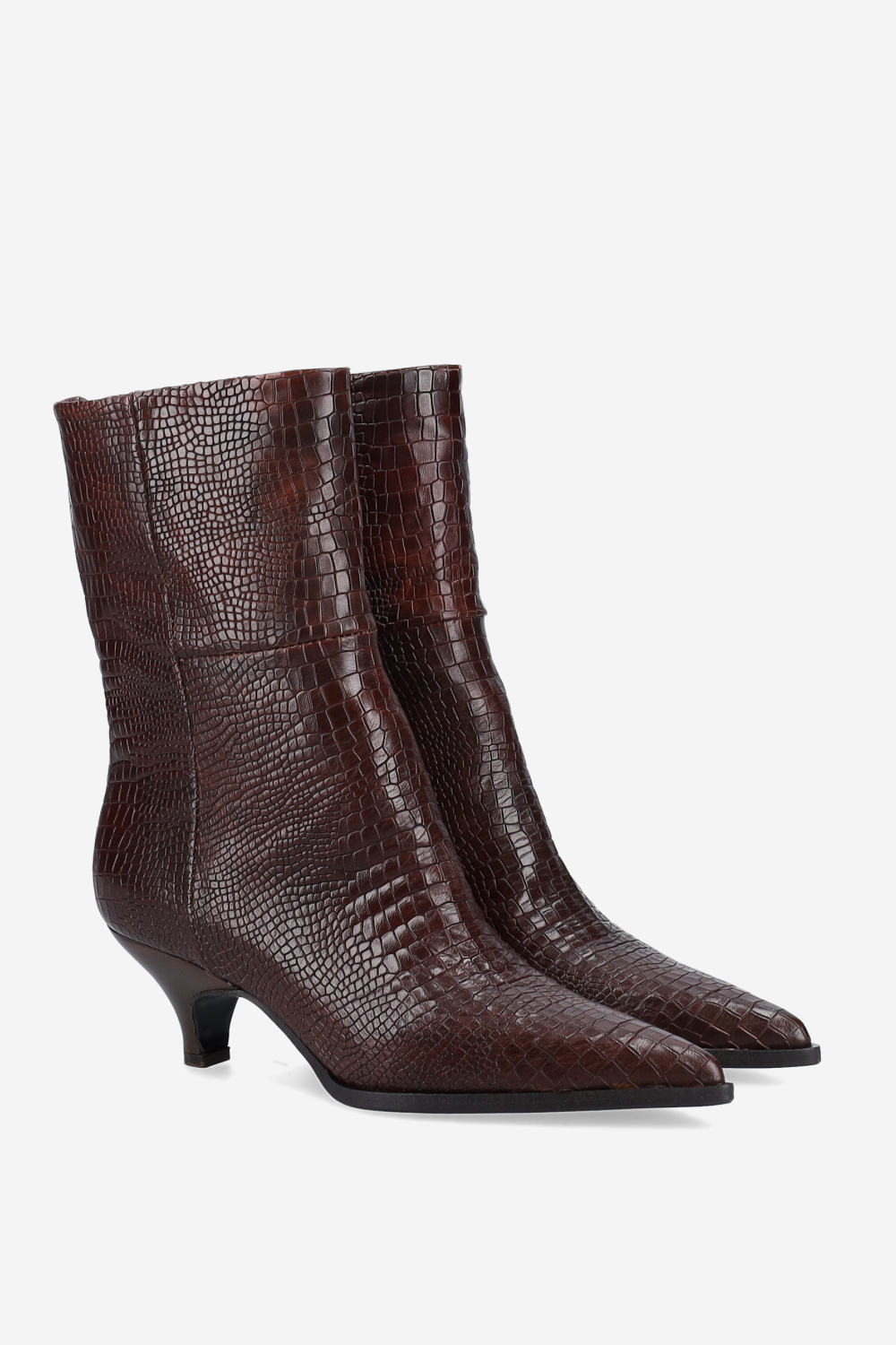 Pitone leather ankle boots