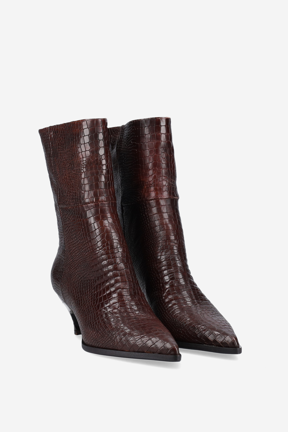 Pitone leather ankle boots