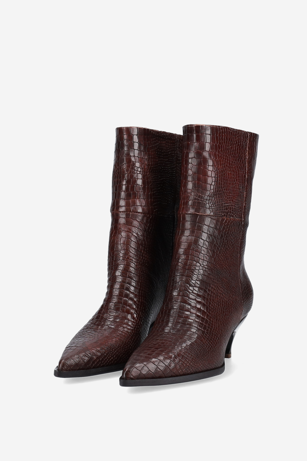 Pitone leather ankle boots
