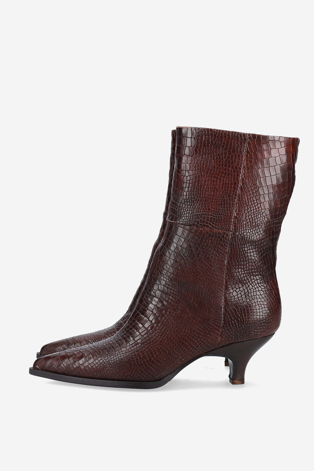 Pitone leather ankle boots