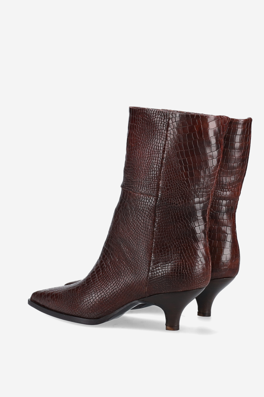 Pitone leather ankle boots