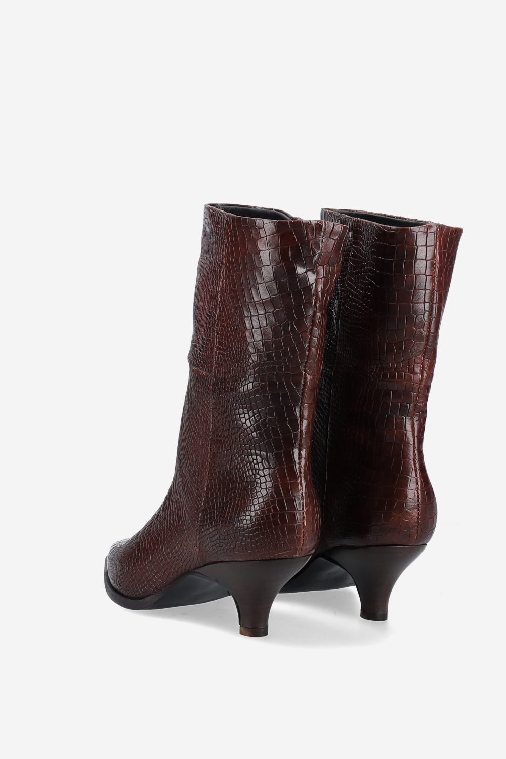 Pitone leather ankle boots