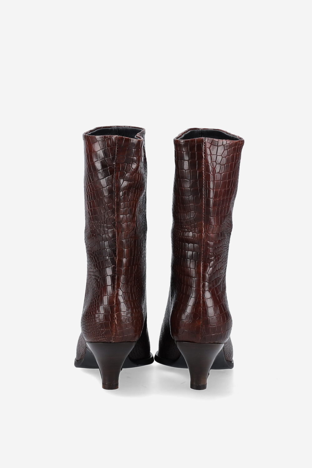 Pitone leather ankle boots