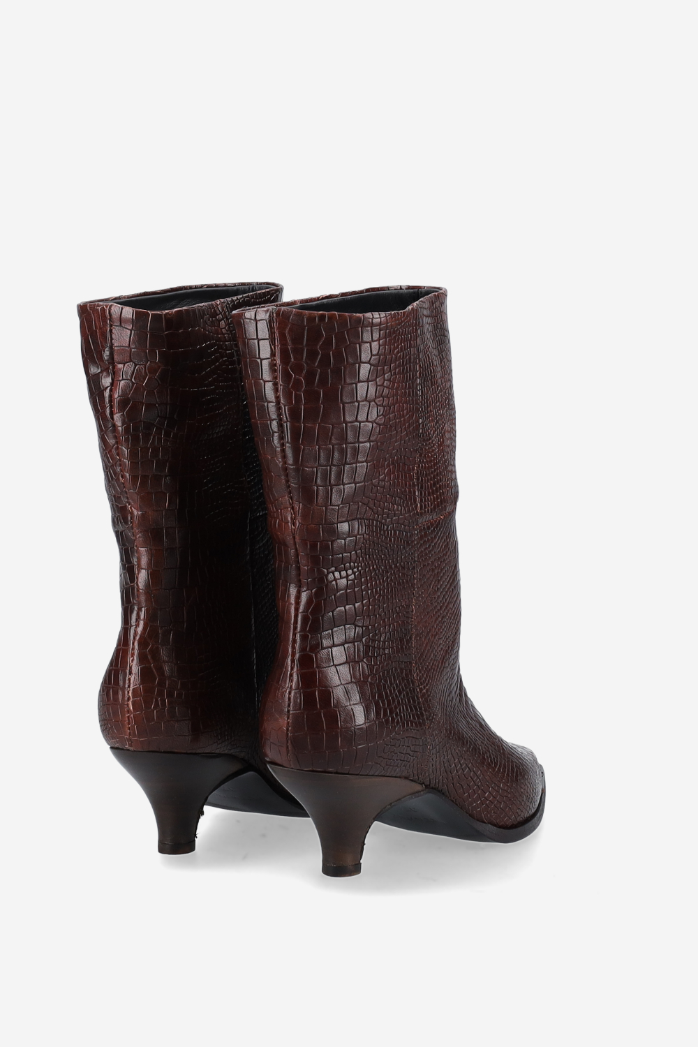 Pitone leather ankle boots