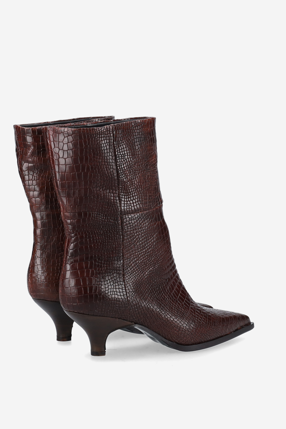 Pitone leather ankle boots