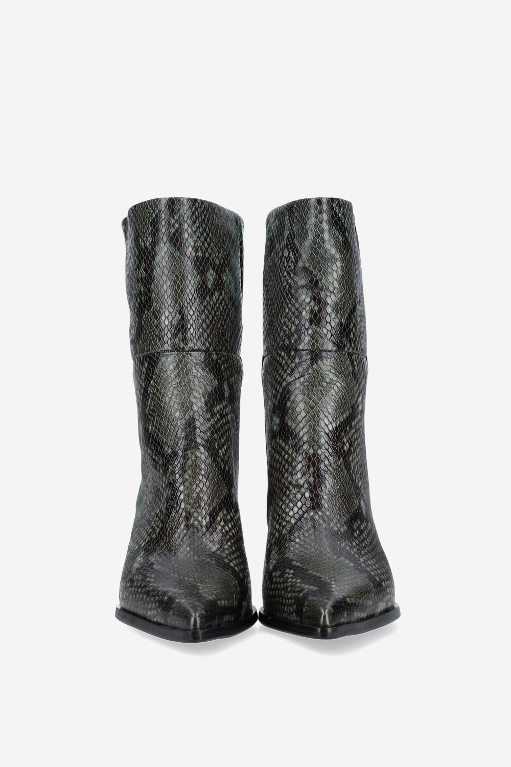 Pitone leather ankle boots