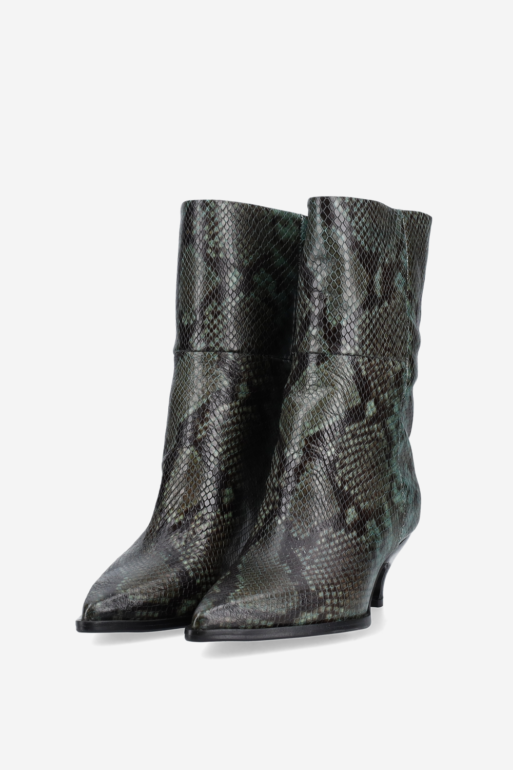 Pitone leather ankle boots