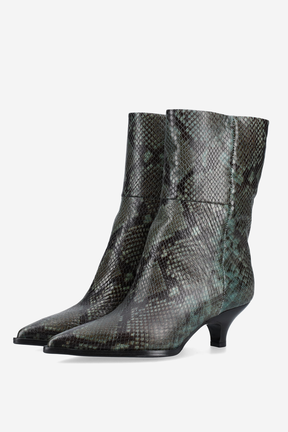 Pitone leather ankle boots