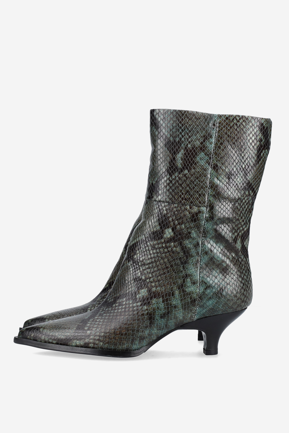 Pitone leather ankle boots