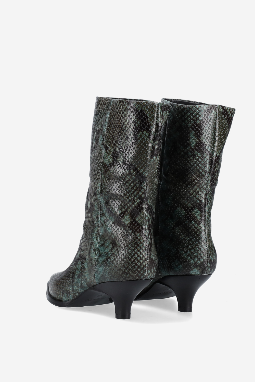 Pitone leather ankle boots