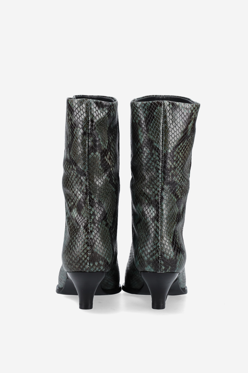 Pitone leather ankle boots