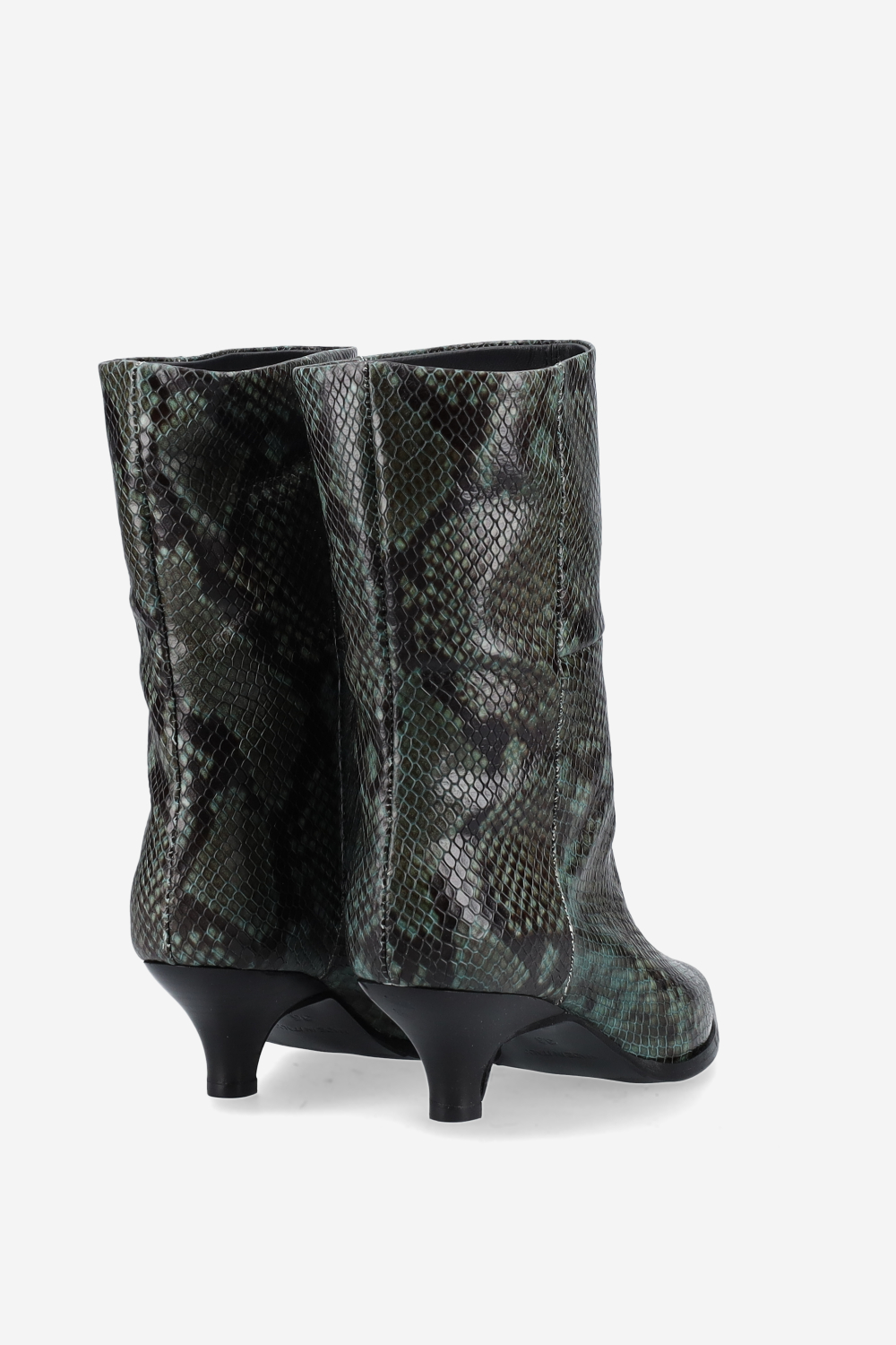 Pitone leather ankle boots
