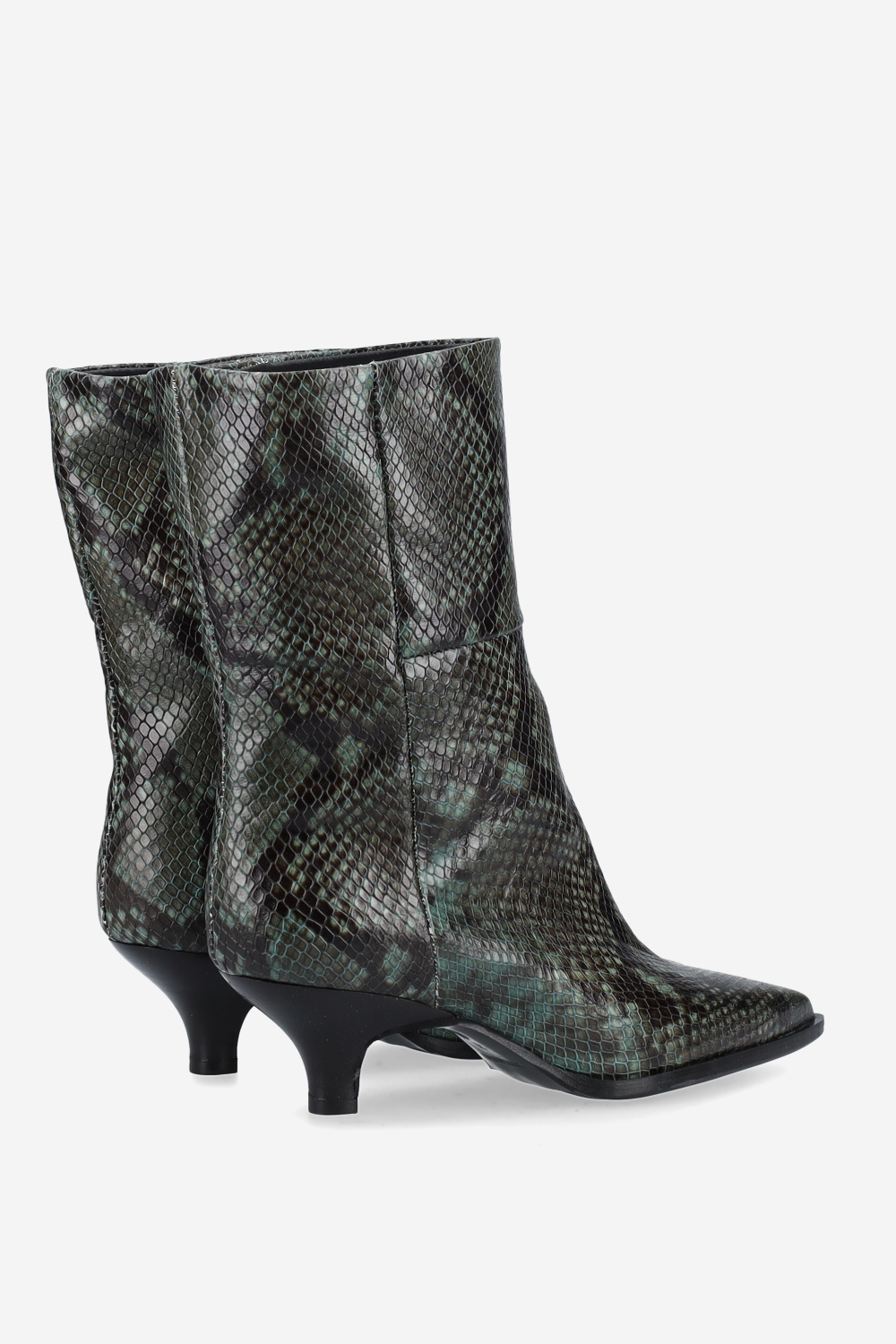 Pitone leather ankle boots