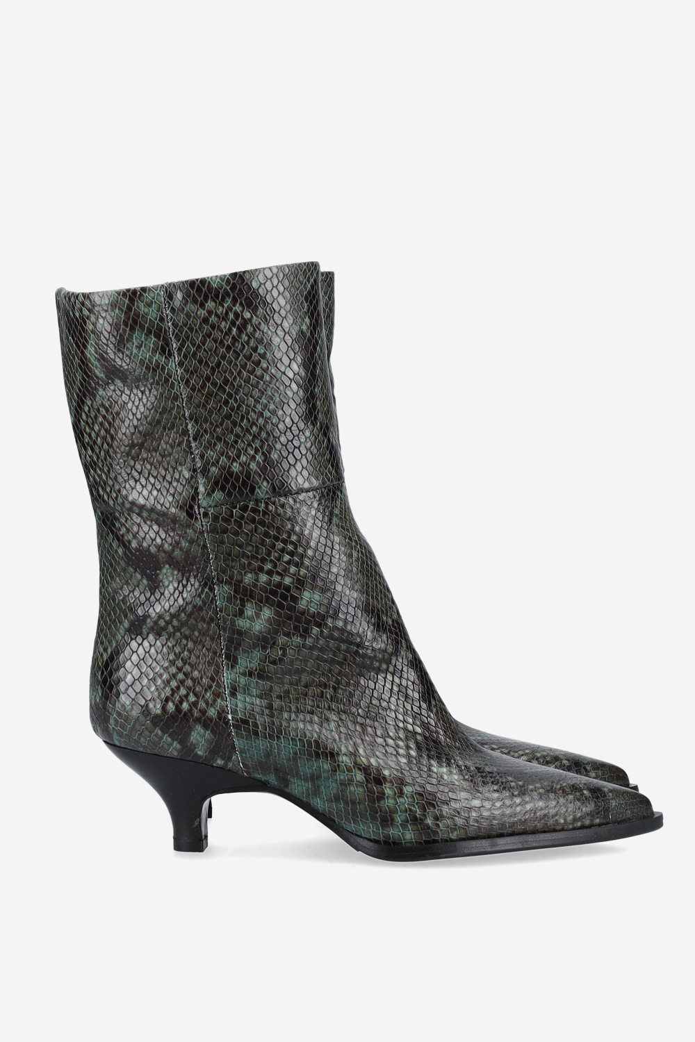 Pitone leather ankle boots