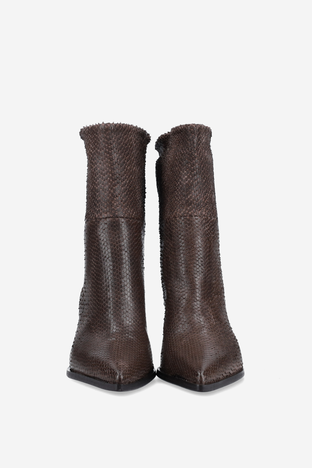Pitone leather ankle boots